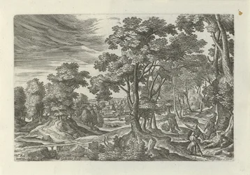 Paisaje con robo al viajero Paisajes con escenas de la parábola del buen samaritano (título de serie)