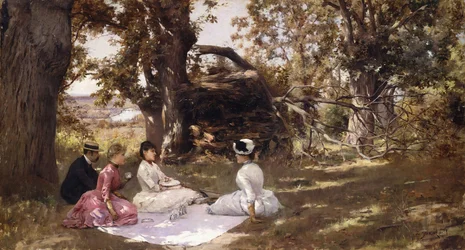 Picnic bajo los árboles, 1896