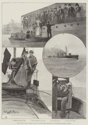 Viaje de prueba del Hornet, el nuevo destructor de torpedos, en Gravesend, sábado, 9 de junio