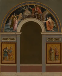 Proyecto para la pared frente a la entrada de la primera sala de los Nibelungos en el edificio real de la Residencia de Múnich