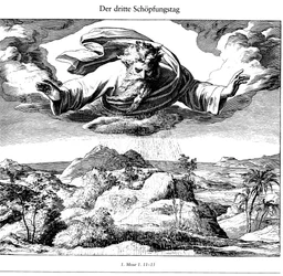 El tercer día de la creación de Die Bibel in Bildern, 1852-1860
