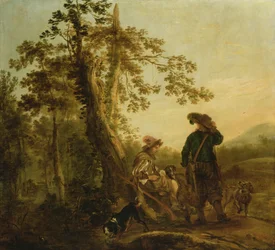 Cazadores descansando, 1652