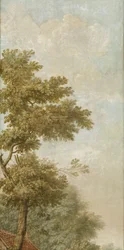 Tres tapices con un paisaje holandés pintura de papel pintado Tres pinturas de papel tapiz de un paisaje holandés Tres pinturas de papel tapiz de un paisaje holandés