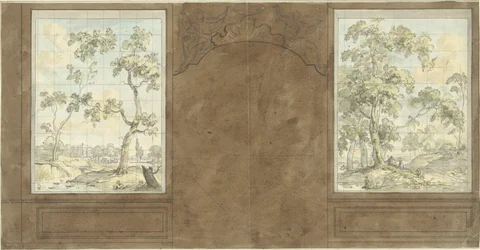 Diseño para la pared de la sala de Jan de Groot, Keizersgracht 187