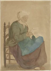 Anciana leyendo