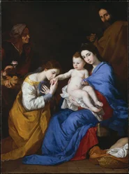 La Sagrada Familia con las santas Ana y Catalina de Alejandría