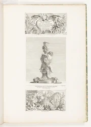 Libros de ornamentos inventados y diseñados por J.A. Meissonnier arquitecto, dibujante de la Cámara y Gabinete del Rey, pl. 20 en Oeuvres de Juste-Aurèle Meissonnier