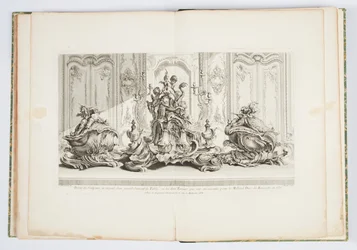 Proyecto de Escultura en Plata de un Gran Centro de Mesa y las Dos Sopera...Ejecutada para el Duque de Kingston en 1735) lámina 115 en Œuvre de Juste-Aurèle Meissonnier
