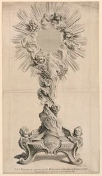 Custodia de plata ejecutada en 1727