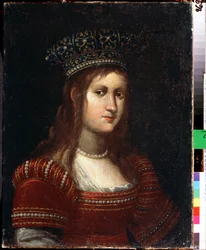 Retrato de la archiduquesa María Magdalena de Austria (1589-1631), Gran Duquesa de Toscana (Retrato de la archiduquesa María Magdalena de Austria). Pintura de Justus Suttermans (1597-1681). Óleo sobre lienzo, 66 x 50 cm. Escuela flamenca de los siglos XVI-