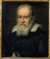 Retrato de Galileo Galilei, astrónomo italiano