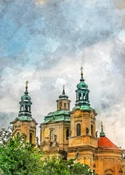 Las agujas históricas de Praga