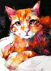 Retrato de un gato moderno