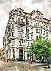 Rincón ornamentado de la ciudad
