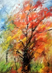 Árbol otoñal lleno de colorido
