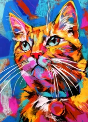 Retrato de un gato lleno de vida