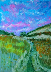 Sendero de campo vibrante