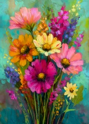 Ramo de flores de colores vivos