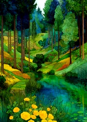 El vibrante valle del río Forest