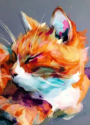 Gato durmiente lleno de vida