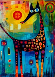 Criatura de colores vivos con manchas