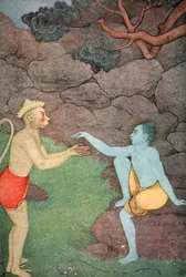 Rama enviando su anillo de sello a Sita, 1913
