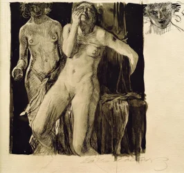 Estudio de desnudo para La vida