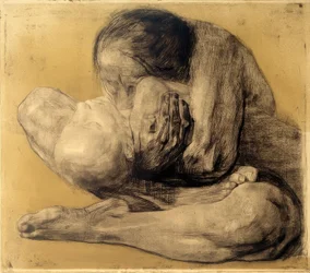Mujer con niño muerto