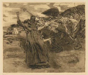 Estallido (lámina 5 de «Guerra de los campesinos», 6.º estado)