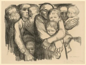 Madres (2.ª versión descartada de la 6.ª lámina de «Guerra», 1.er estado)