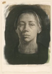Autorretrato de frente (2.º estado)