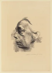 Autorretrato de perfil