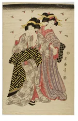 Cortesanas y luciérnagas, c.1800-1842 (xilografía sobre papel)