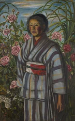 Rosas y una chica