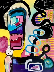 Figura abstracta y colorida