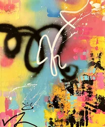 Graffiti abstracto y colorido