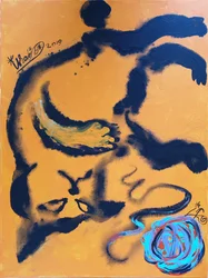Gato abstracto y juguetón