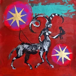 Centauros rojos y estrellas doradas