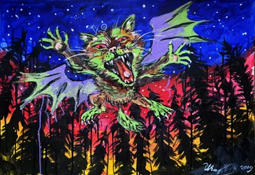 El monstruo rugiente del bosque