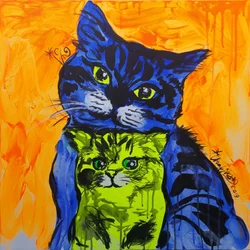 Un abrazo de gato lleno de vida