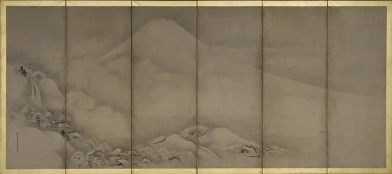 Monte Fuji y Punto Matsubara, Biombos