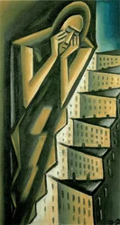 Mujer sobre la ciudad, ca. 1917-1920