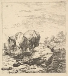 Los dos caballos, siglo XVII
