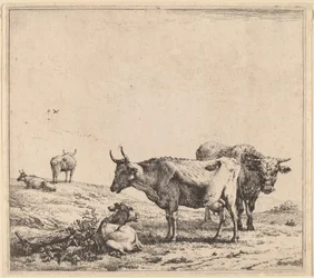 Vaca, toro y ternero
