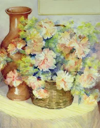 Flores en una cesta