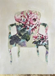 Sillón floral elegante