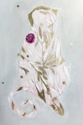 Gato botánico rosa