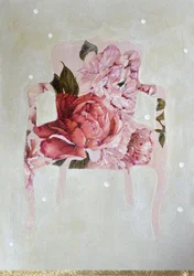 Silla floral romántica