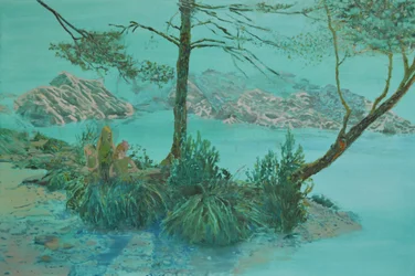 El sereno lago Teal