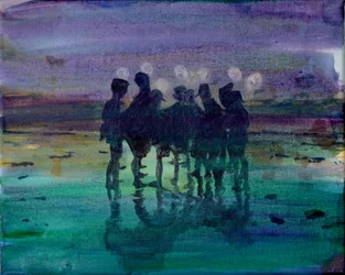 Reflejo de las figuras del crepúsculo